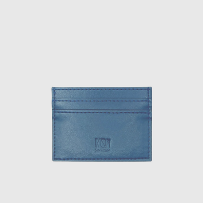 Vegan Apple Leather Card holder blue