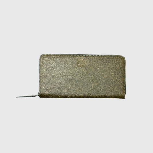 Ash Gray long vegan wallet