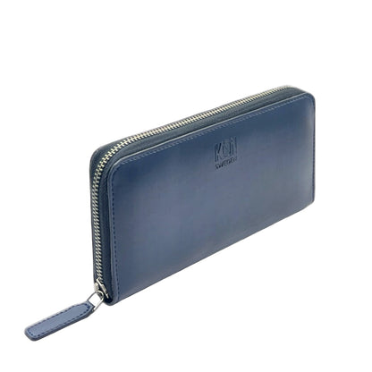 Coastal Blue Long zip wallet