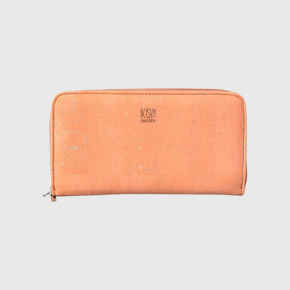 Pink color cork wallet