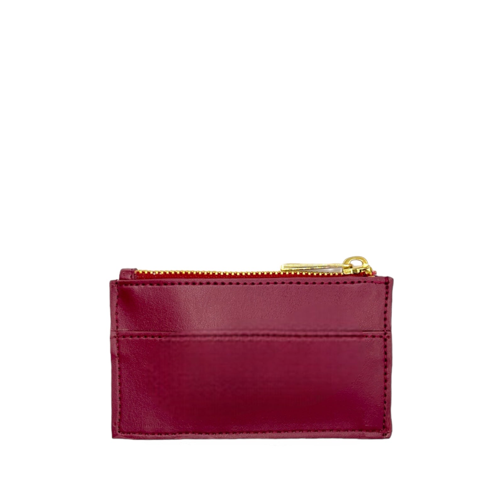 Wine Red Apple leather card holder