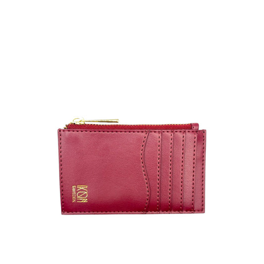 Wine Red Apple leather card holder