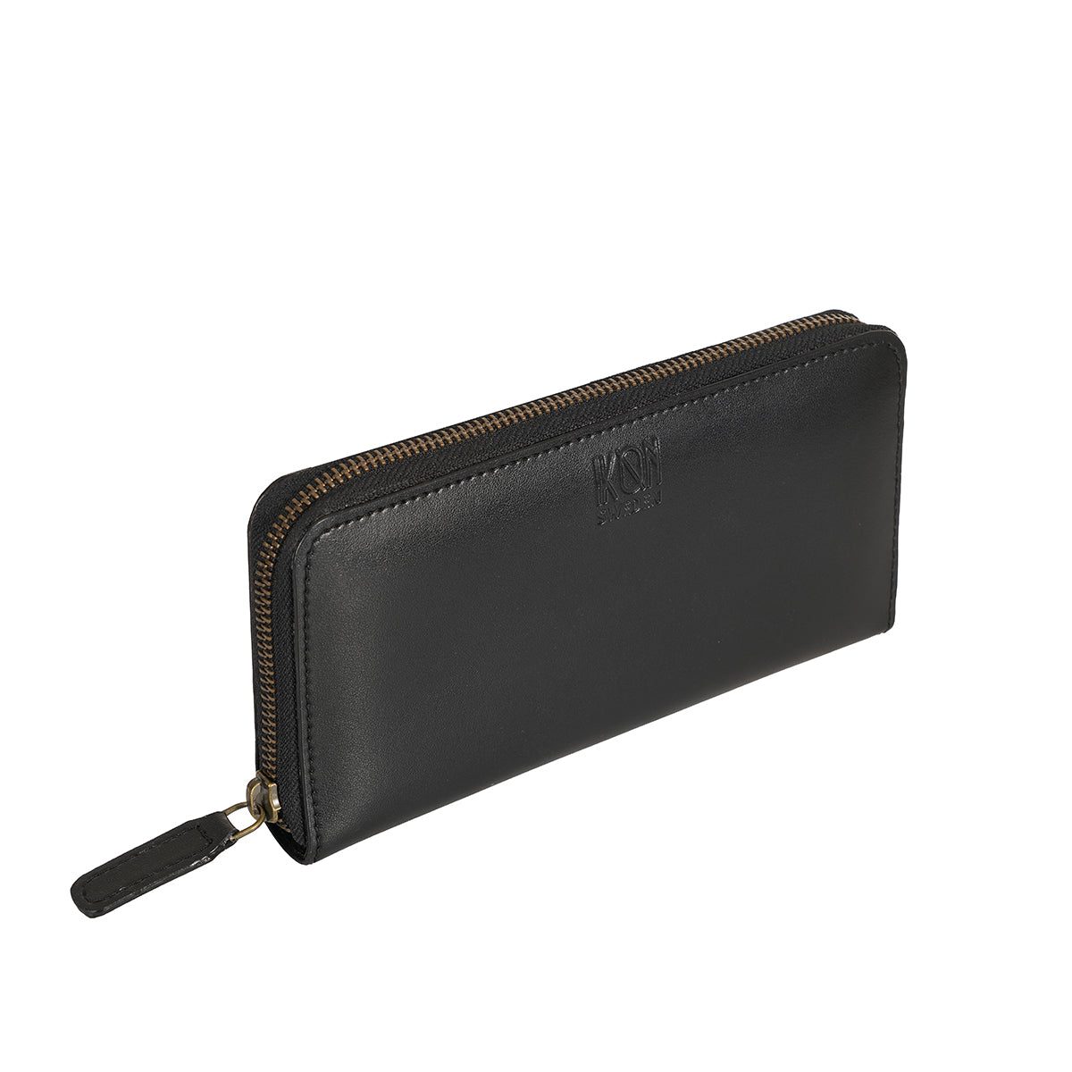 Black Long zip wallet
