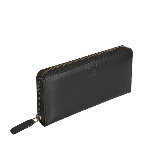  KEDZIE Eclipse Vegan Leather Zip-Around Clutch Wallet Credit  Card Holder Phone Wristlet for Women - Black : Clothing, Shoes & Jewelry